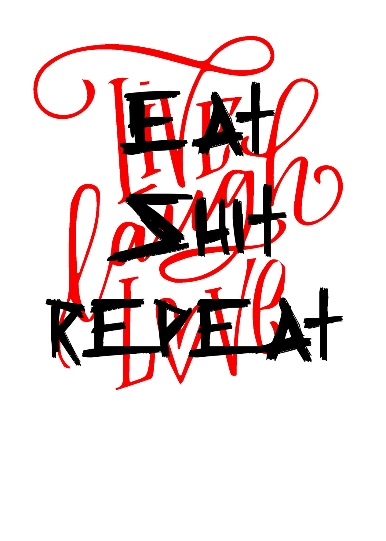 Eat Shit Repeat – Postkarte