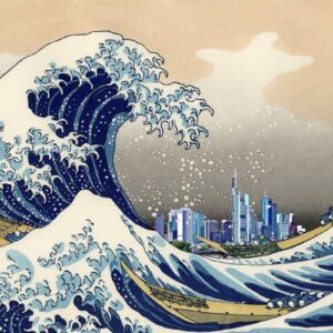 Die große Welle von Frankfurt am Main – Postkarte