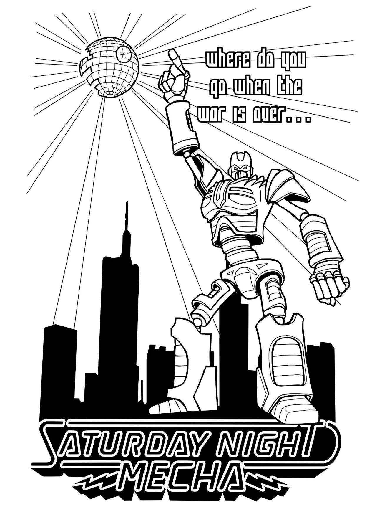 Saturday Night Mecha – Postkarte