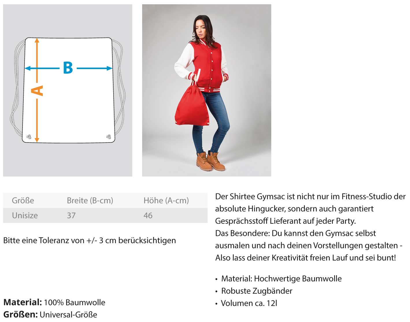 Echte Einhörner haben Kurven - Baumwoll Gymsac – Bild 2