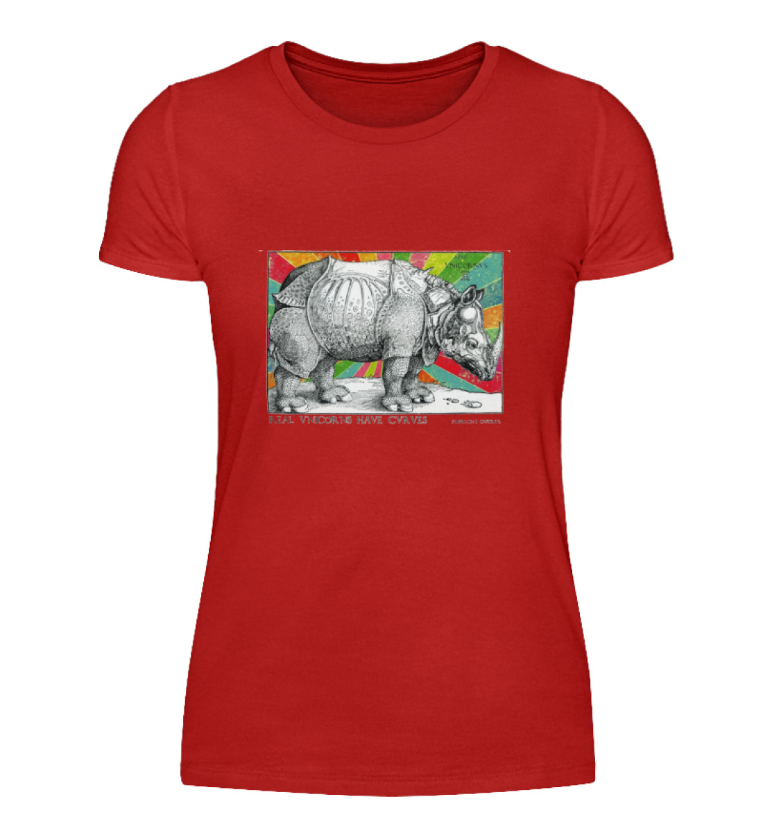 Echte Einhörner haben Kurven - Damenshirt-4