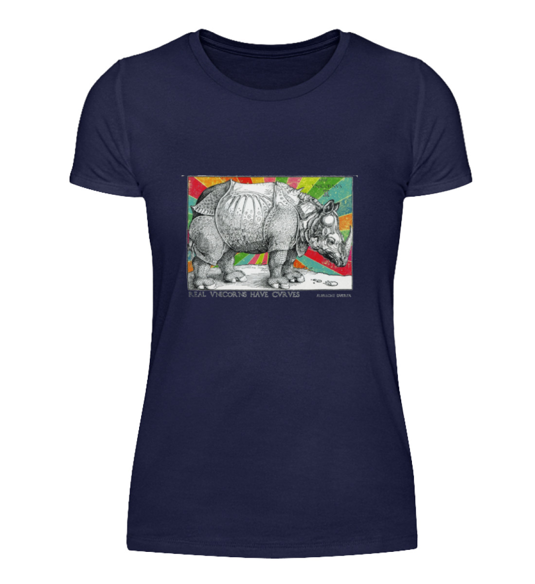 Echte Einhörner haben Kurven - Damenshirt-198